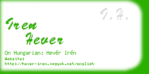 iren hever business card
